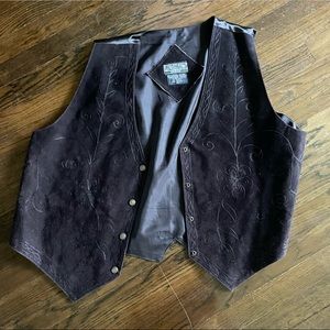 Plus size leather vest